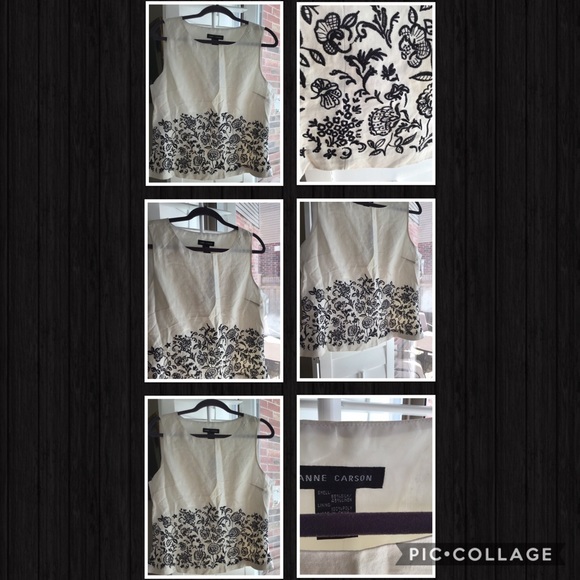 Blouse new never worn 55% silk 45% linen - Picture 2 of 14